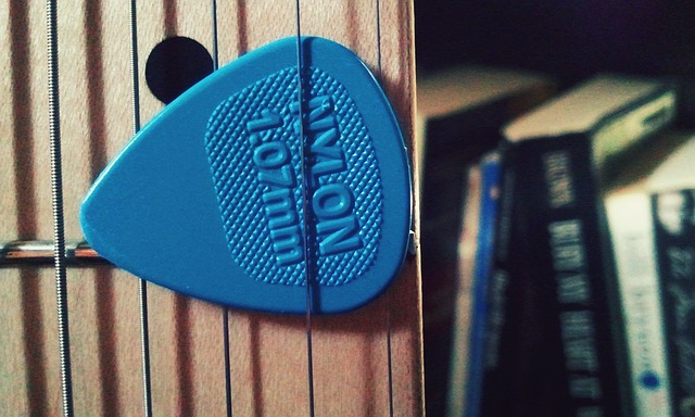 guitar, strings, pick