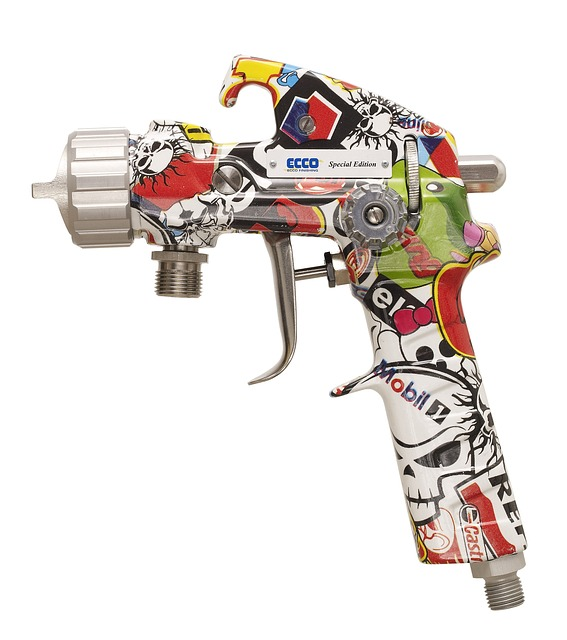 pattern, patterned, spray gun