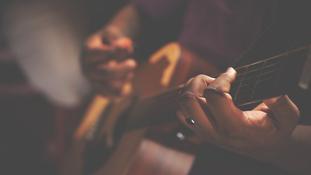 hands, guitar, instrument