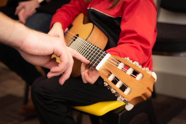 guitar, studying, playing