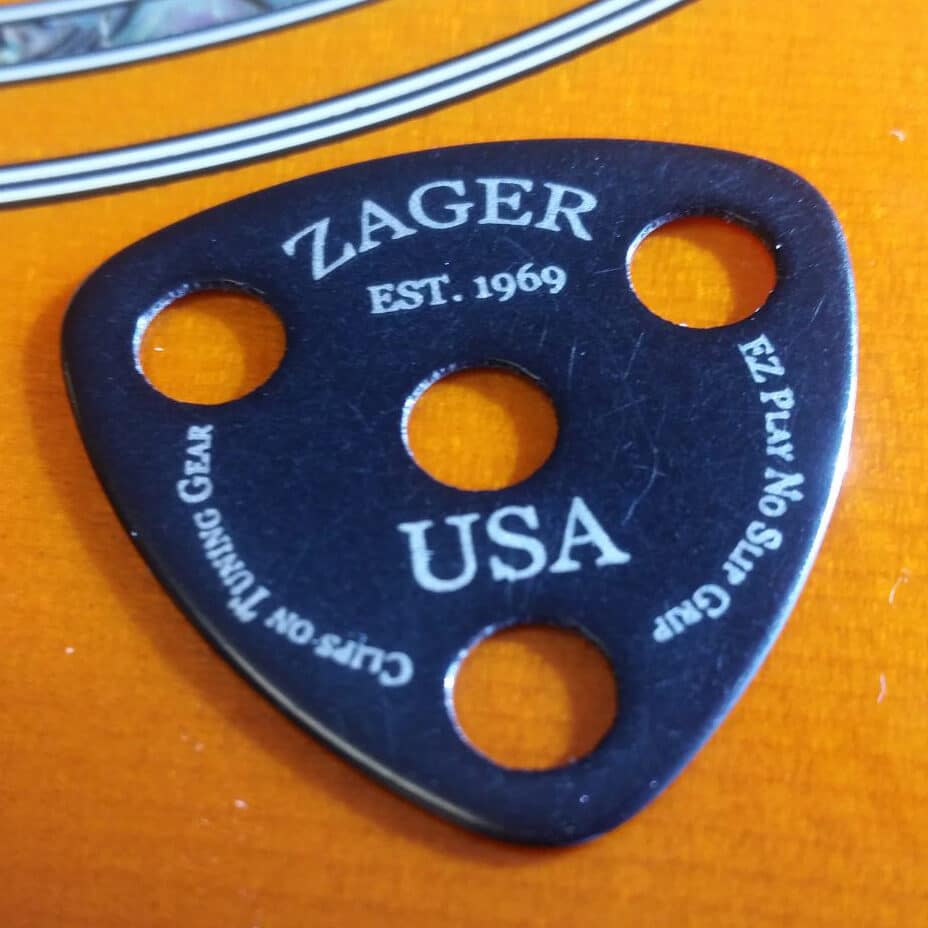 Zager Carbon Flex Tip Guitar Pick w/ Thumb Hole Pivot Point