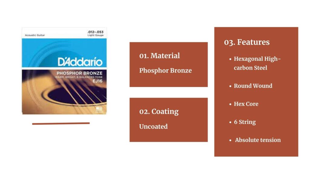 D’Addario EJ16 Phosphor Bronze Strings