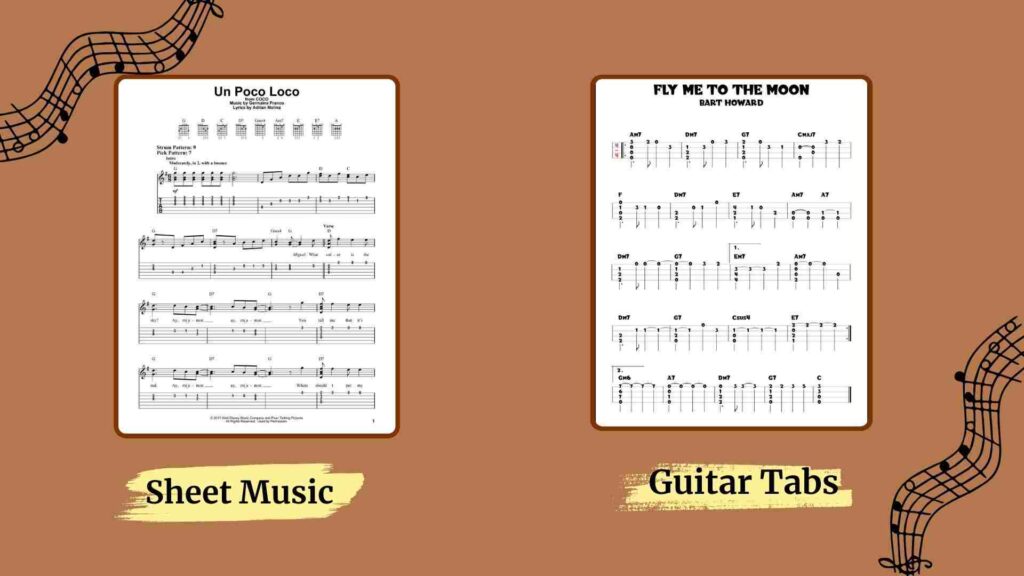 Sheet Music and Guitar Tabs