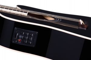 ZAD50CE Solid Spruce/Mahogany Acoustic Electric Black Lacquer