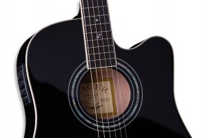 ZAD50CE Solid Spruce/Mahogany Acoustic Electric Black Lacquer