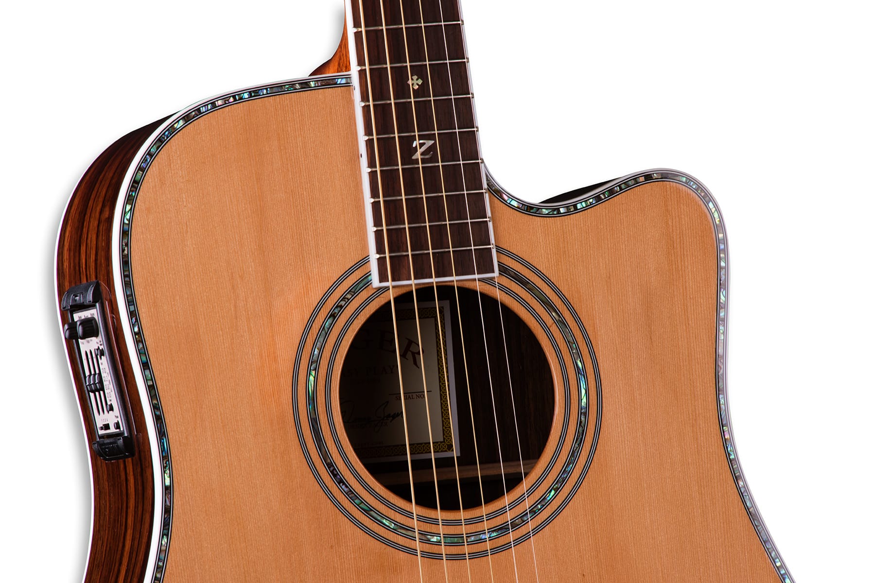 ZAD80CE Solid Cedar/Rosewood Acoustic Electric 