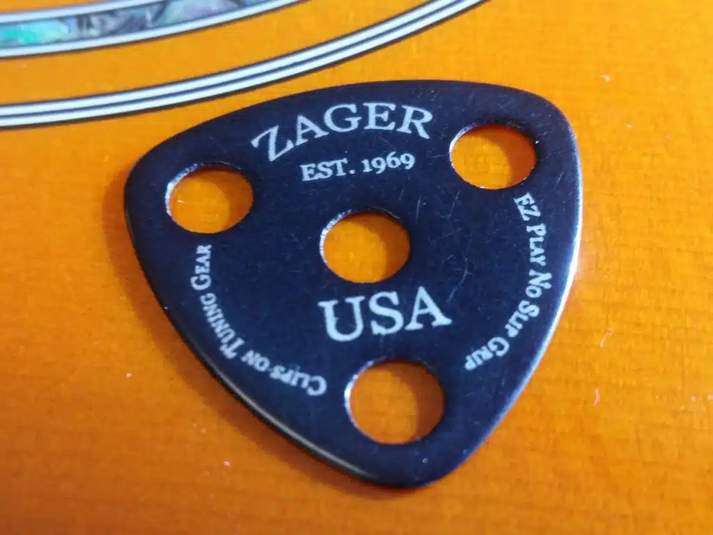 Zager Carbon Flex Tip Guitar Pick w/ Thumb Hole Pivot Point