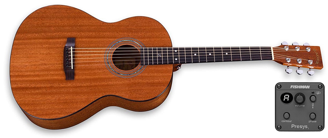 Parlor Size Solid African Mahogany Acoustic Electric Deal of the Day