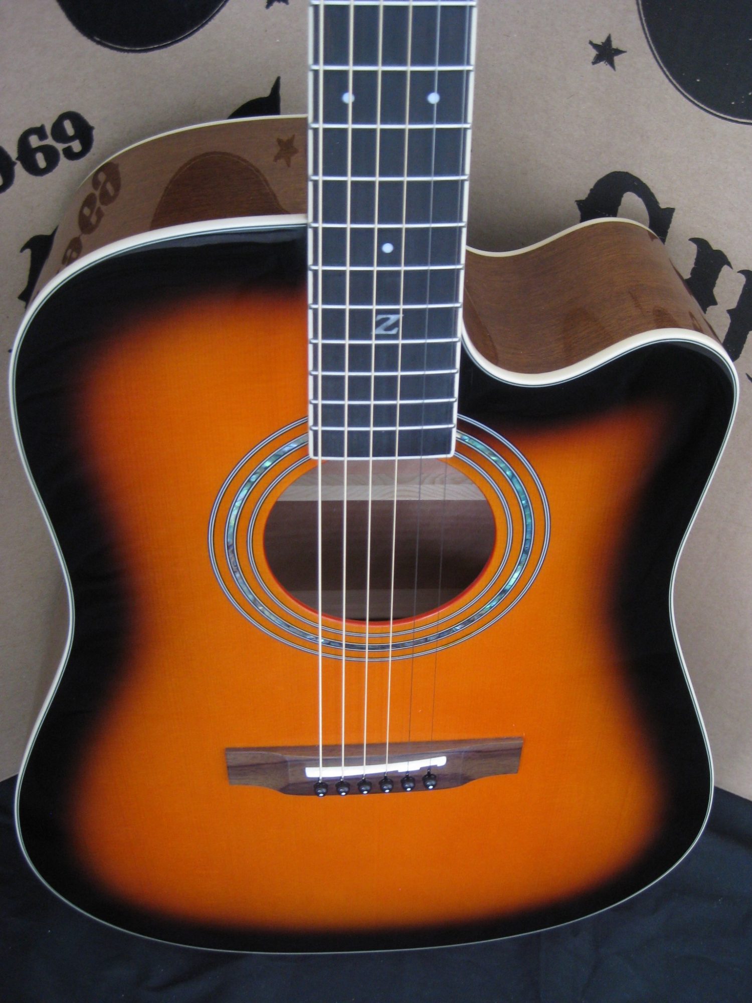 #1785 50CEVS Vintage Sunburst Acoustic Electric Discount Guitar | Zager