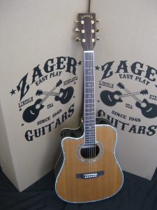 ZAD80CE Left Handed Solid Cedar/Rosewood Acoustic Electric Pro Series