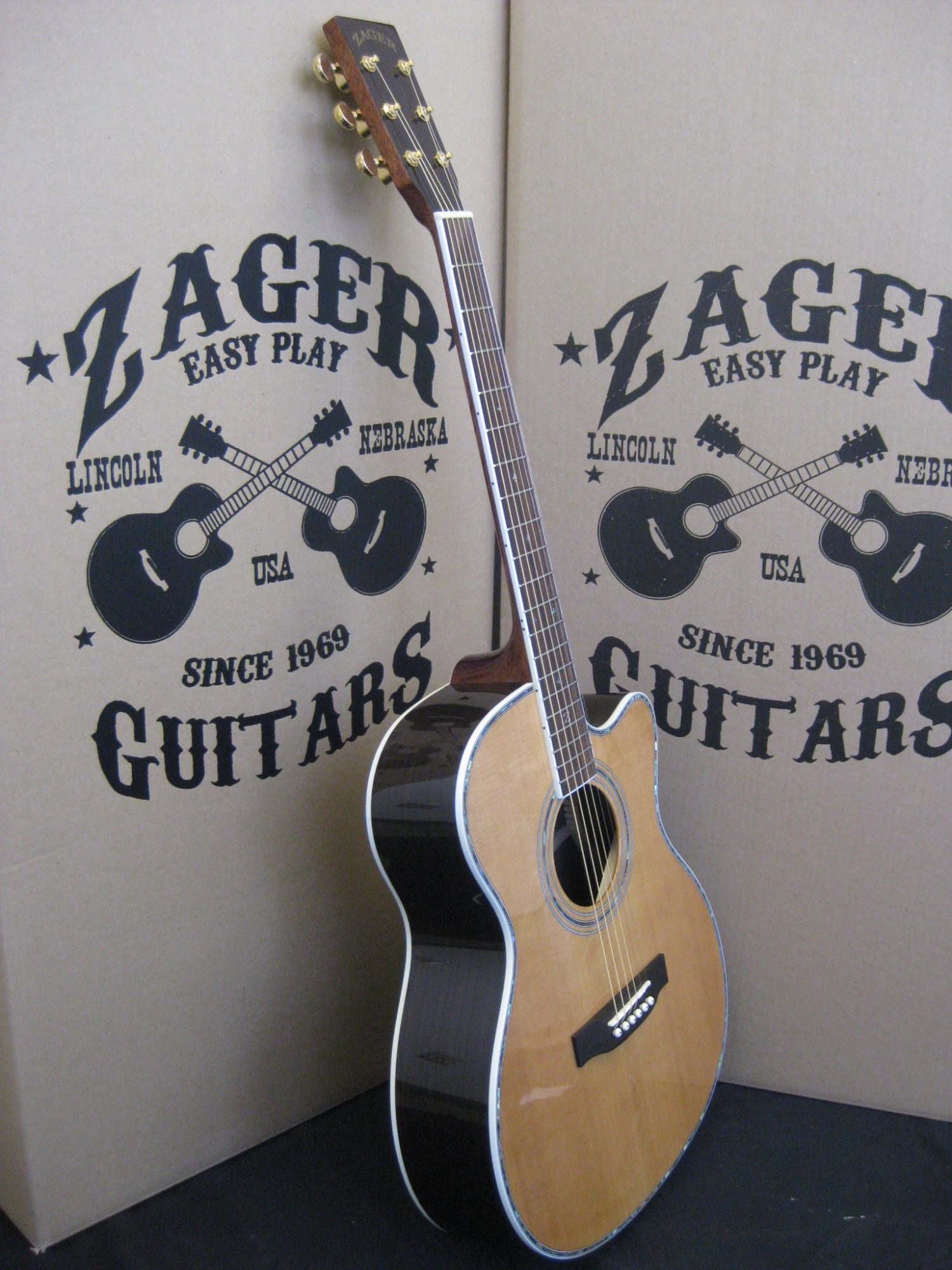 1945 ZAD80OM Cutaway Acoustic Discount Guitar Zager Guitars