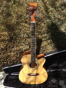 ZAD50CE Left Handed Solid Spruce/Mahogany Acoustic Electric Smaller "OM" Size