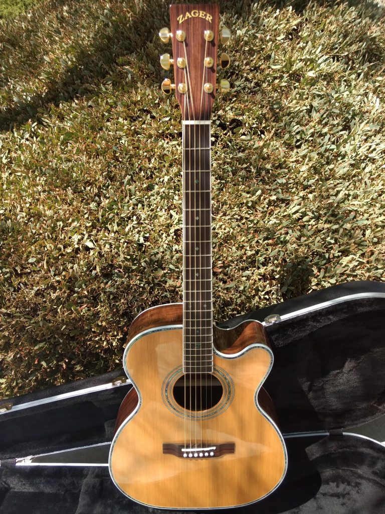 ZAD80CE Solid Cedar/Rosewood Acoustic Electric Pro Series Smaller “OM” Size (Discount)