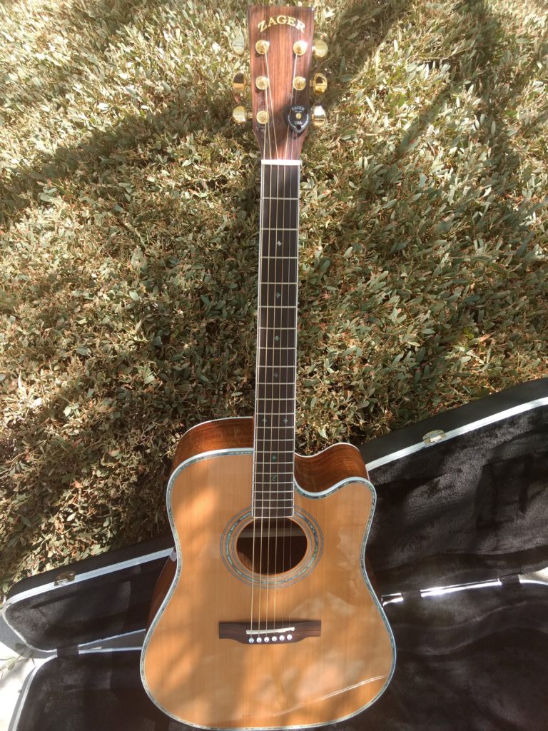ZAD80CE Left Handed Solid Cedar/Rosewood Acoustic Electric “AURA” Pro Series