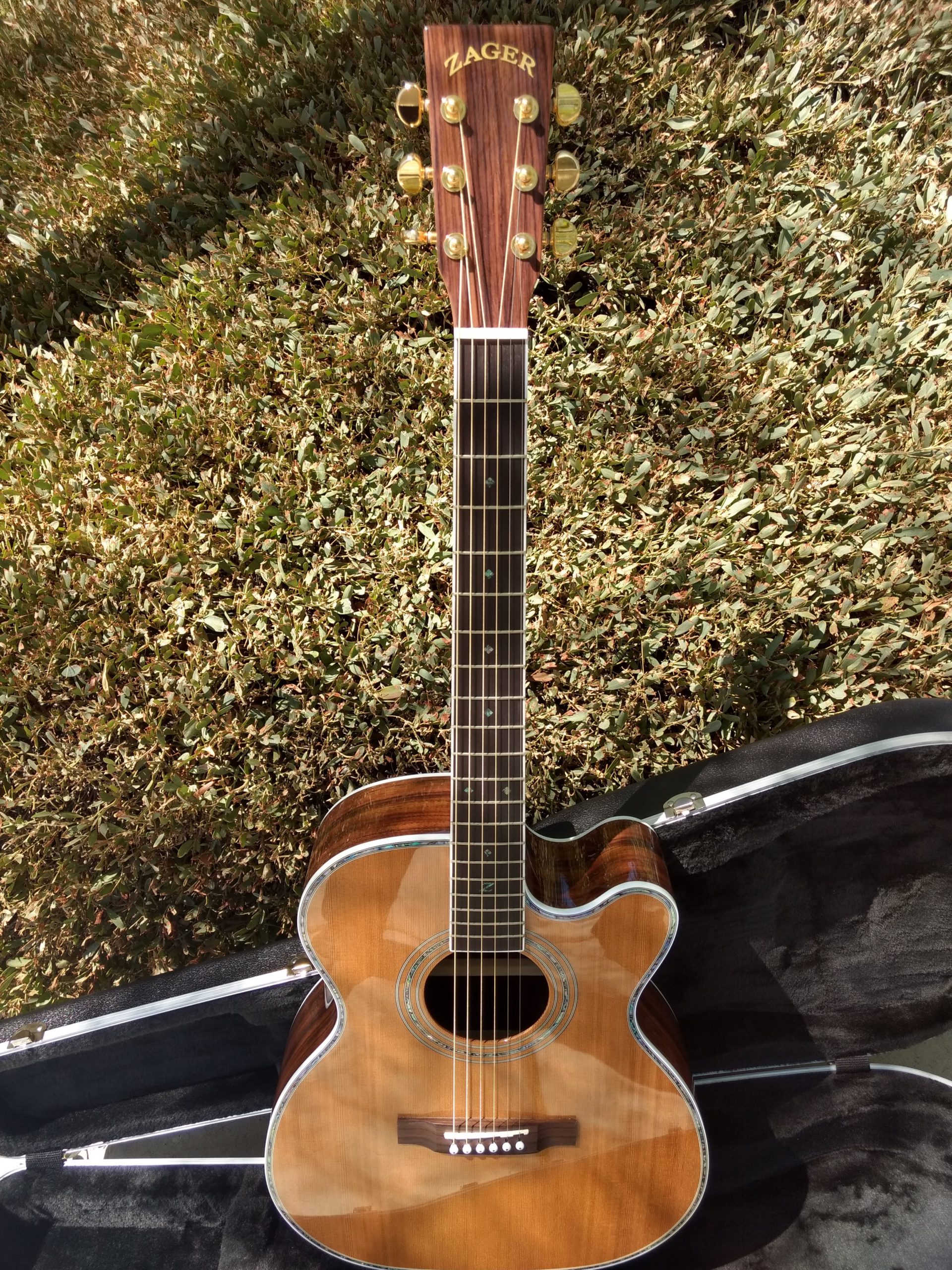 ZAD80CE Solid Cedar/Rosewood Acoustic Electric AURA Pro Series Smaller "OM" Size (Discount)