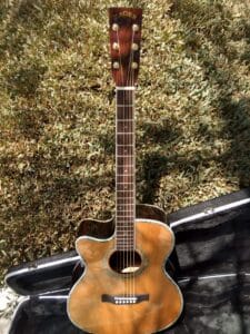 ZAD80CE Left Handed Solid Cedar/Rosewood Acoustic Electric Pro Series Smaller “OM” Size