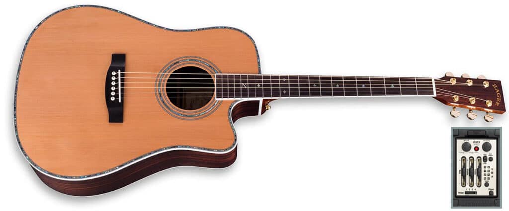 ZAD80CE Solid Cedar/Rosewood Acoustic Electric “AURA” Pro Series