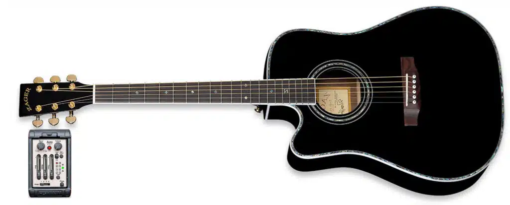 ZAD80CE “AURA” Black Lacquer Special Edition Solid Cedar/Rosewood Acoustic Electric Pro Series Left Handed