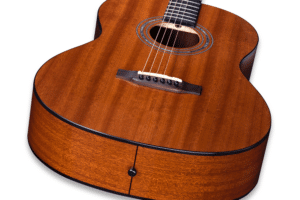 Parlor Size Solid African Mahogany Acoustic Electric Left Handed