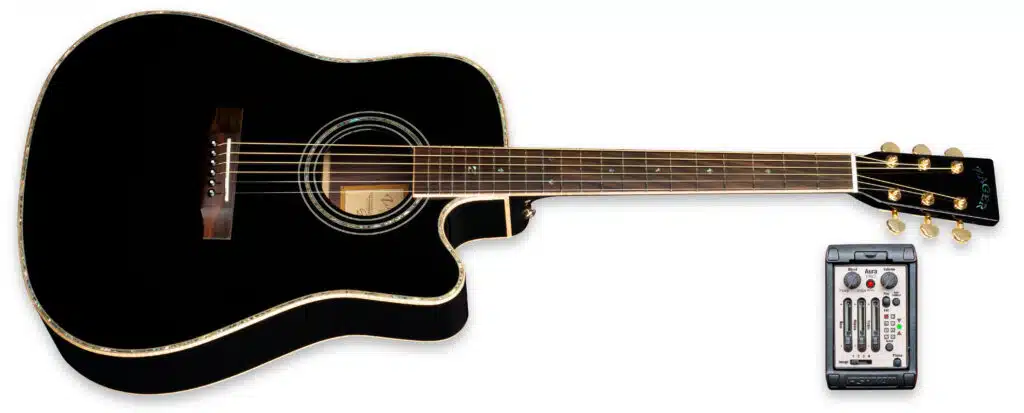 ZAD900CE Solid Spruce/Rosewood Acoustic Electric AURA Pro Series Limited Edition Black Lacquer