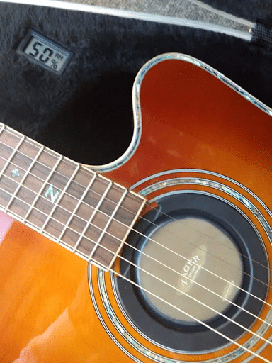 Guitar with strings