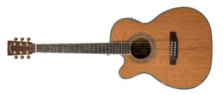 ZAD80CE Solid Cedar/Rosewood Acoustic Electric AURA Pro Series Smaller “OM” Size Left Handed