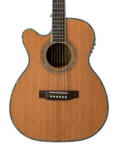 ZAD80CE Solid Cedar/Rosewood Acoustic Electric AURA Pro Series Smaller “OM” Size Left Handed