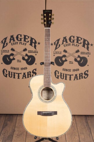 ZAD900CE Solid Spruce/Rosewood Acoustic Electric AURA Smaller “OM” Size