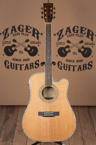 ZAD80CE Solid Cedar/Rosewood Acoustic Electric "AURA" Pro Series