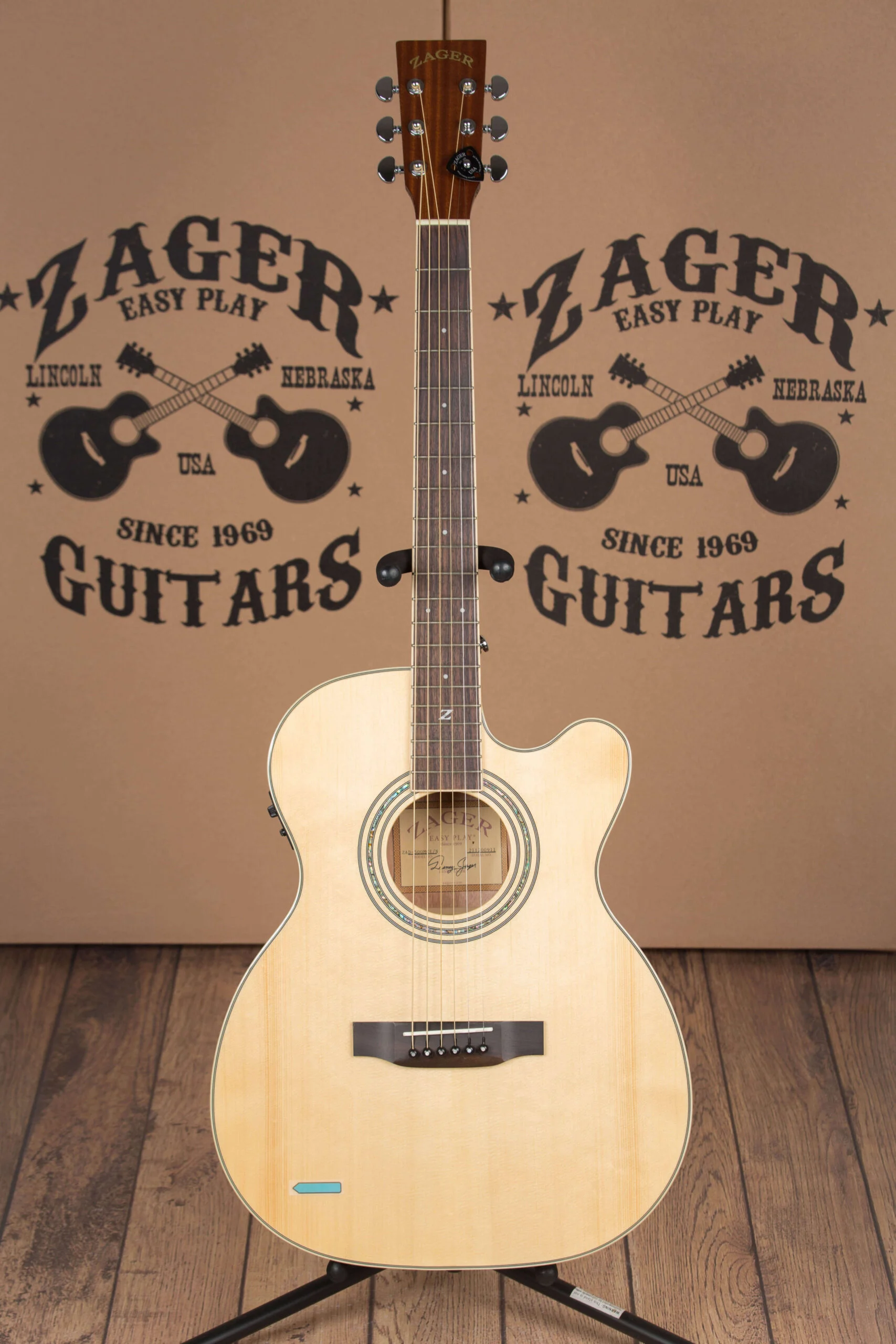 ZAD50CE Solid Spruce/Mahogany Acoustic Electric Smaller “OM” Size