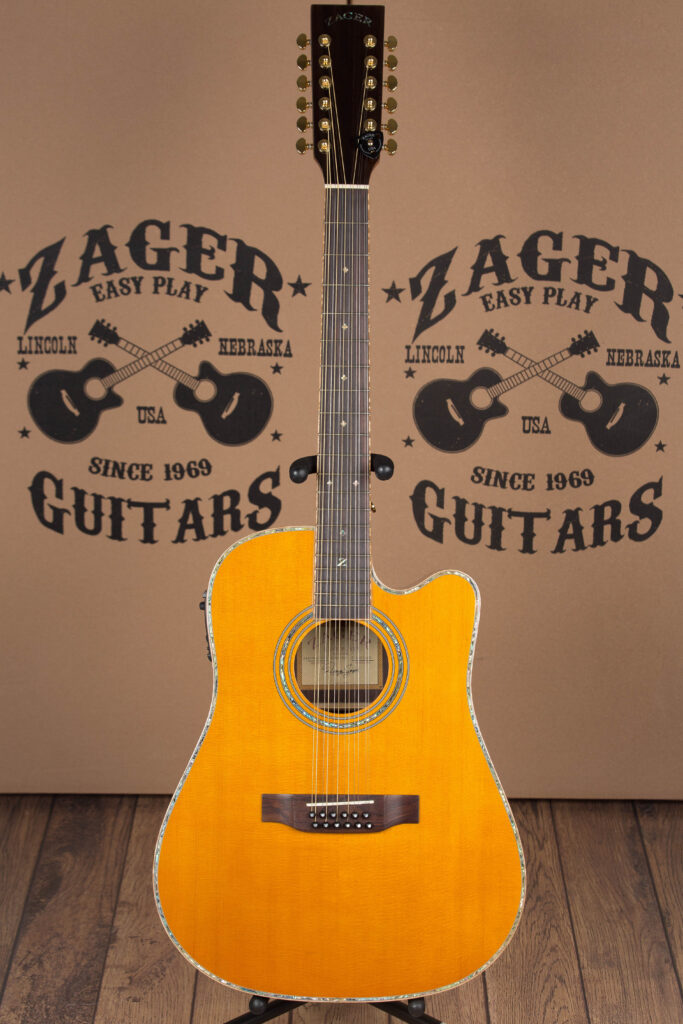 ZAD900CE/VN 12 String Solid Spruce/Rosewood Acoustic Electric AURA Pro Series