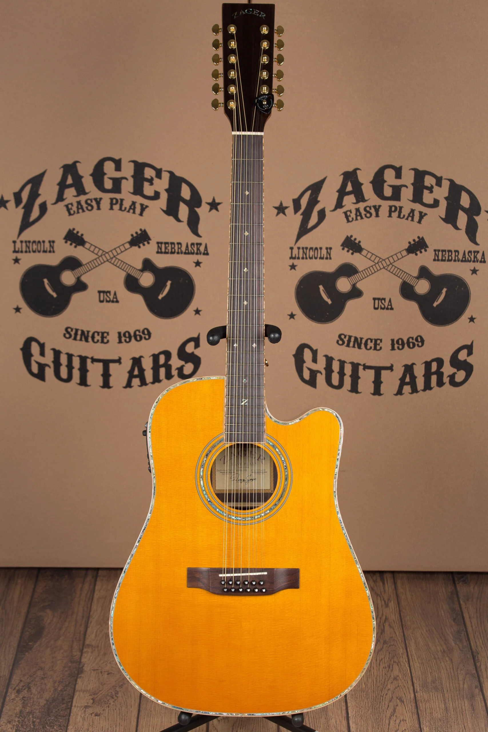 ZAD900CE/VN 12 String Solid Spruce/Rosewood Acoustic Electric AURA Pro Series