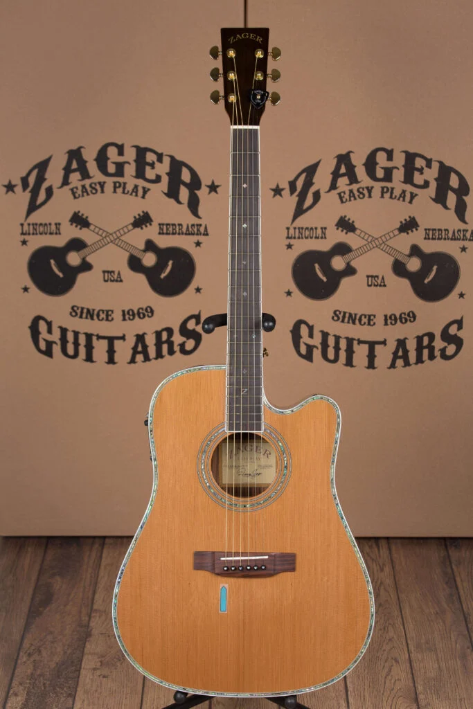 ZAD80CE Solid Cedar/Rosewood Acoustic Electric “AURA” Pro Series