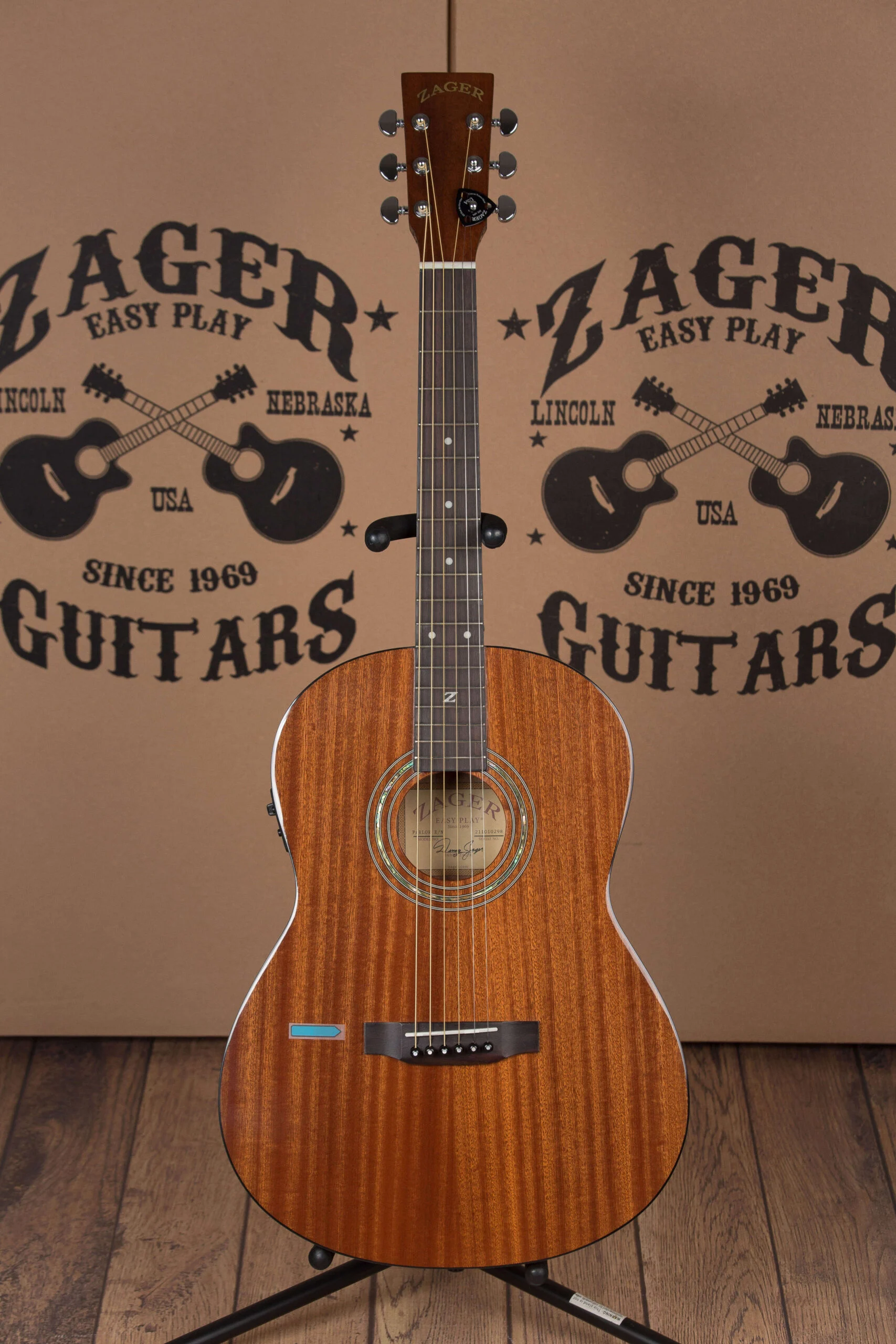38 inch Parlor Size Solid African Mahogany Acoustic