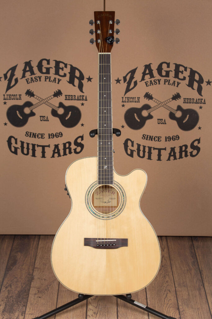 ZAD50CE Solid Spruce/Mahogany Acoustic Electric Smaller “OM” Size