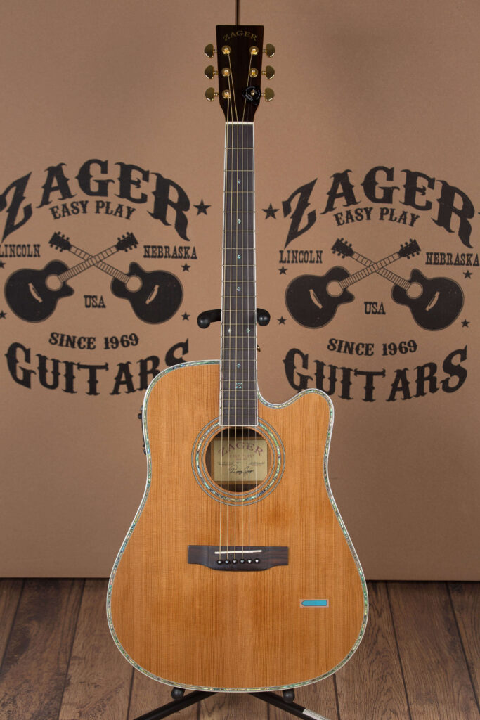 ZAD80CE Solid Cedar/Rosewood Acoustic Electric “AURA” Pro Series