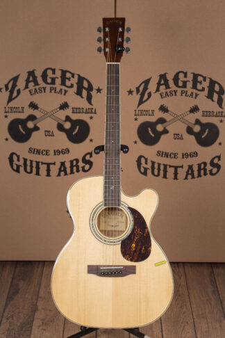 ZAD50CE Solid Spruce/Mahogany Acoustic Electric Smaller “OM” Size