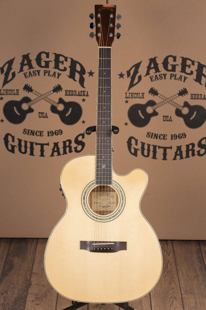 ZAD50CE Solid Spruce/Mahogany Acoustic Electric Smaller “OM” Size