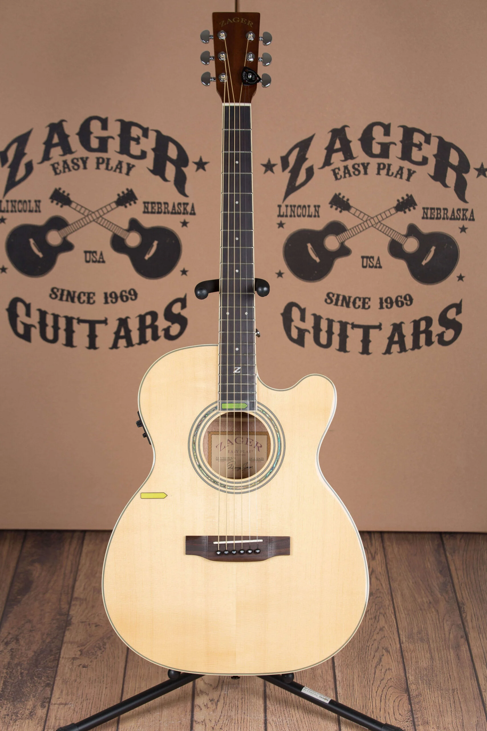 ZAD50CE Solid Spruce/Mahogany Acoustic Electric Smaller “OM” Size