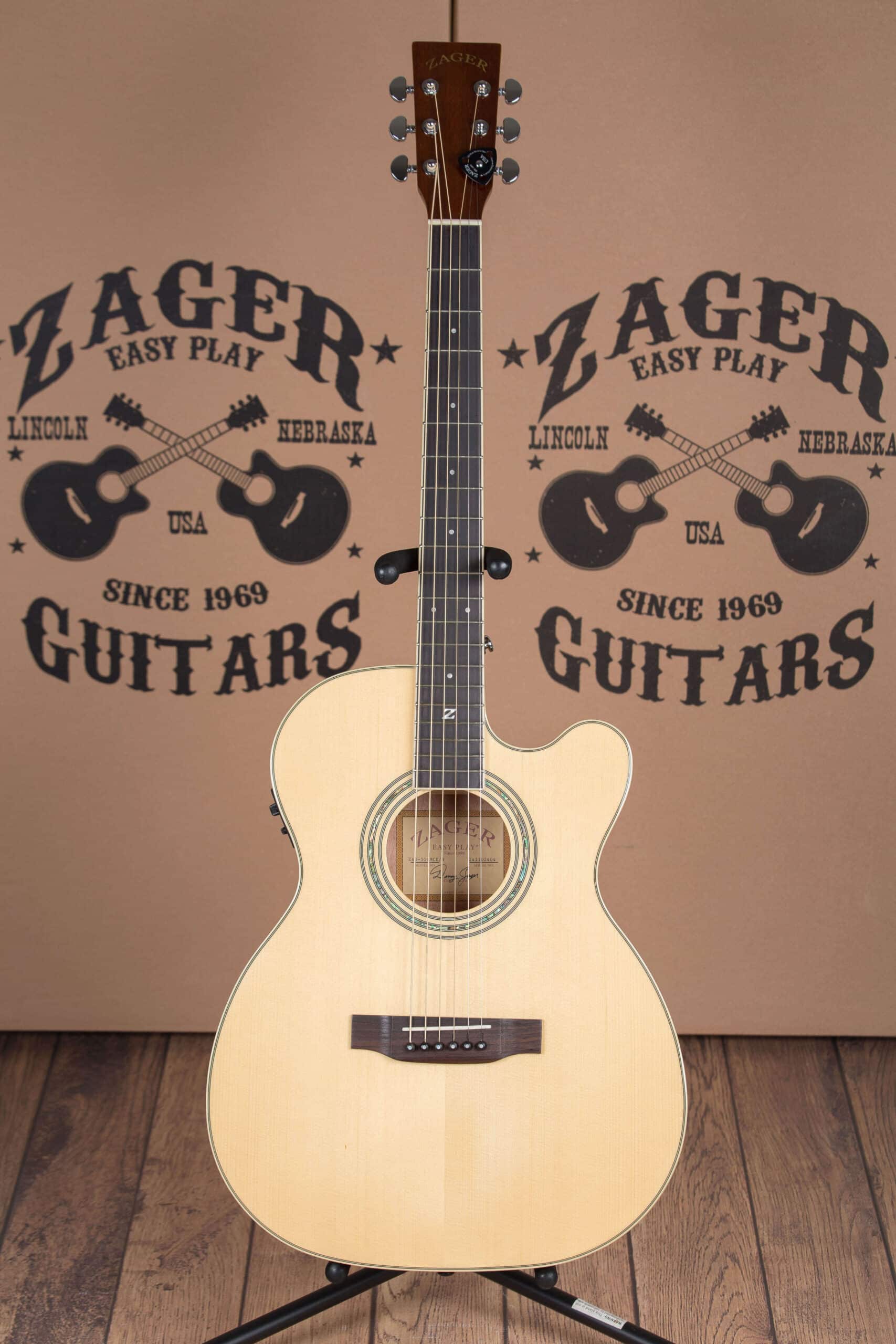 ZAD50CE Solid Spruce/Mahogany Acoustic Electric Smaller “OM” Size