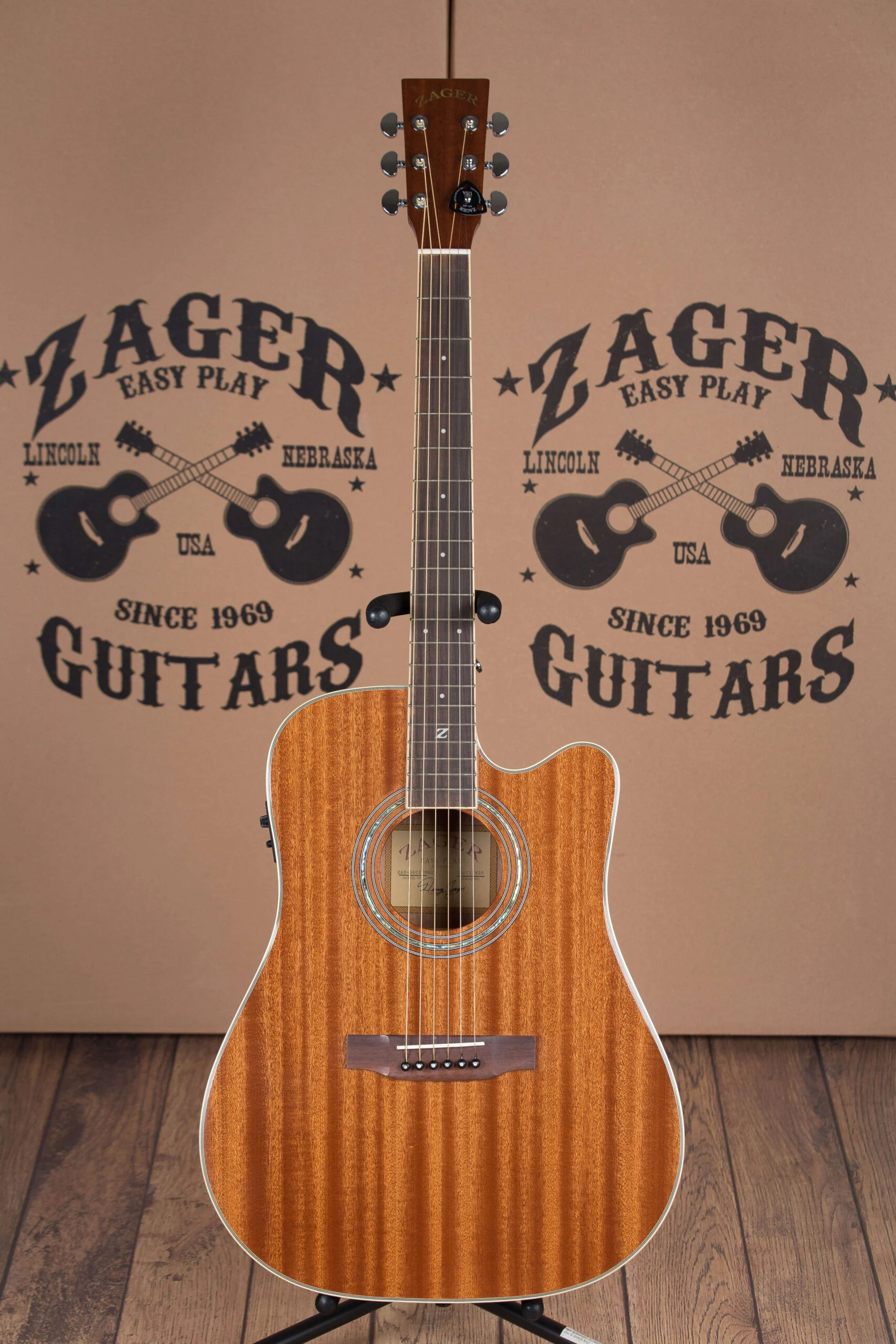 ZAD50CE Solid African Mahogany Acoustic Electric