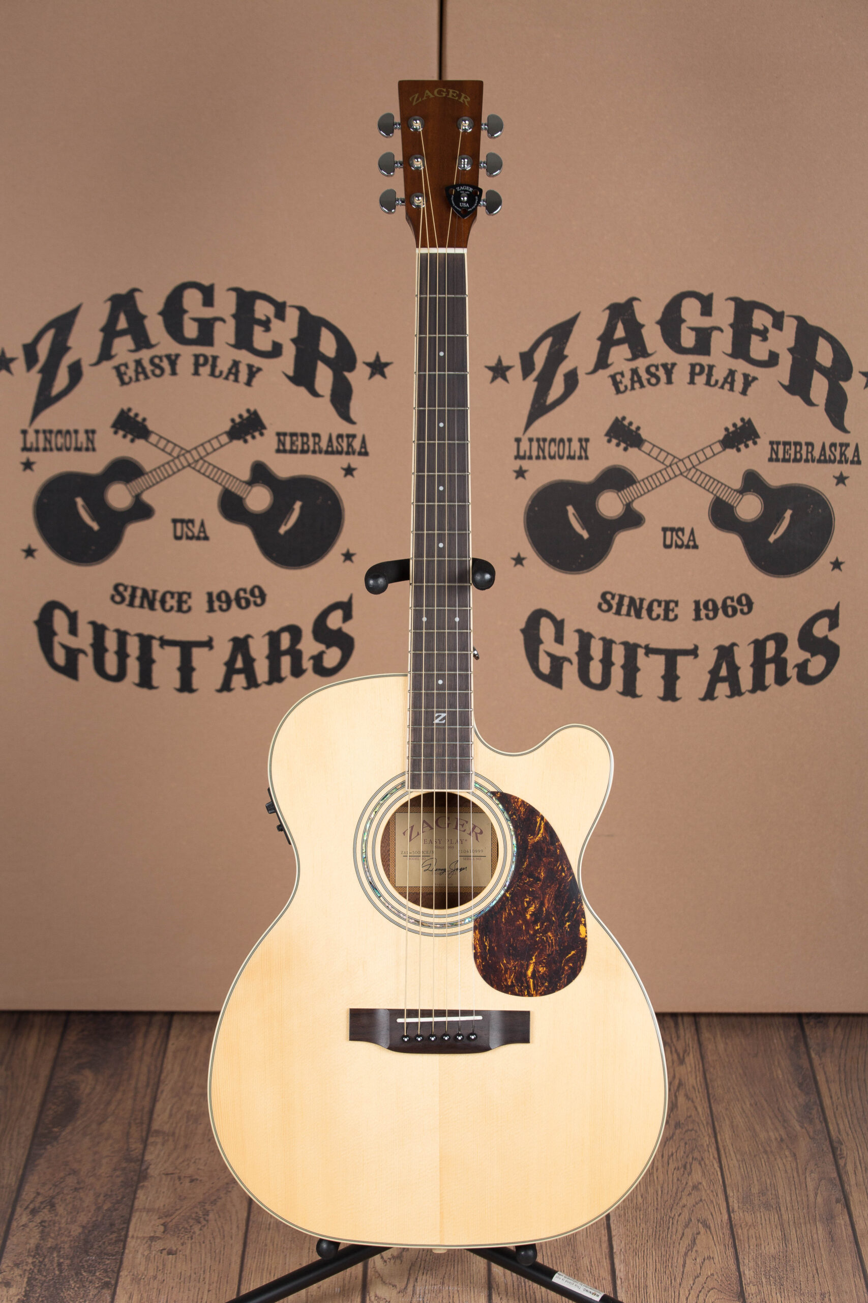 ZAD50CE Solid Spruce/Mahogany Acoustic Electric Smaller “OM” Size