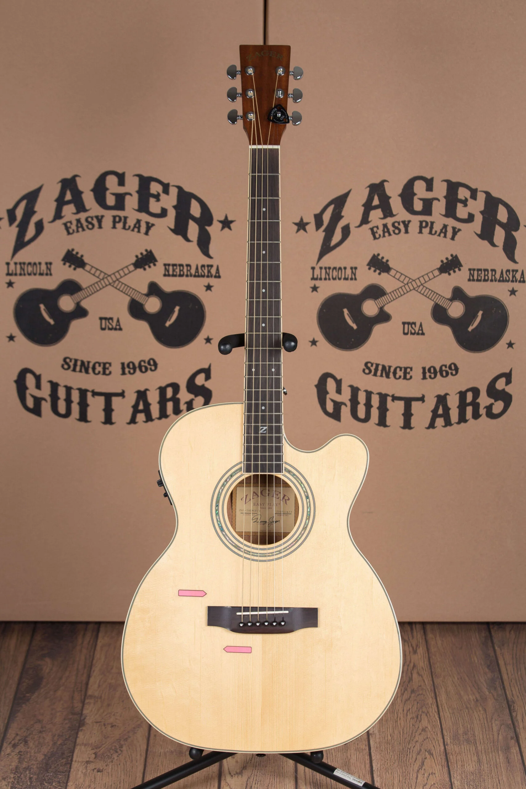 ZAD50CE Solid Spruce/Mahogany Acoustic Electric Smaller “OM” Size