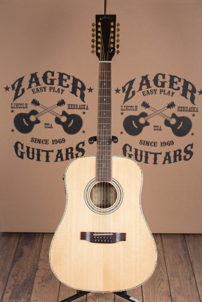 ZAD900E 12 String Solid Spruce/Rosewood Acoustic Electric AURA Pro Series