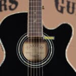 ZAD900CE Solid Spruce/Rosewood Acoustic Electric AURA Smaller “OM” Size Limited Edition Black Lacquer (Discount)