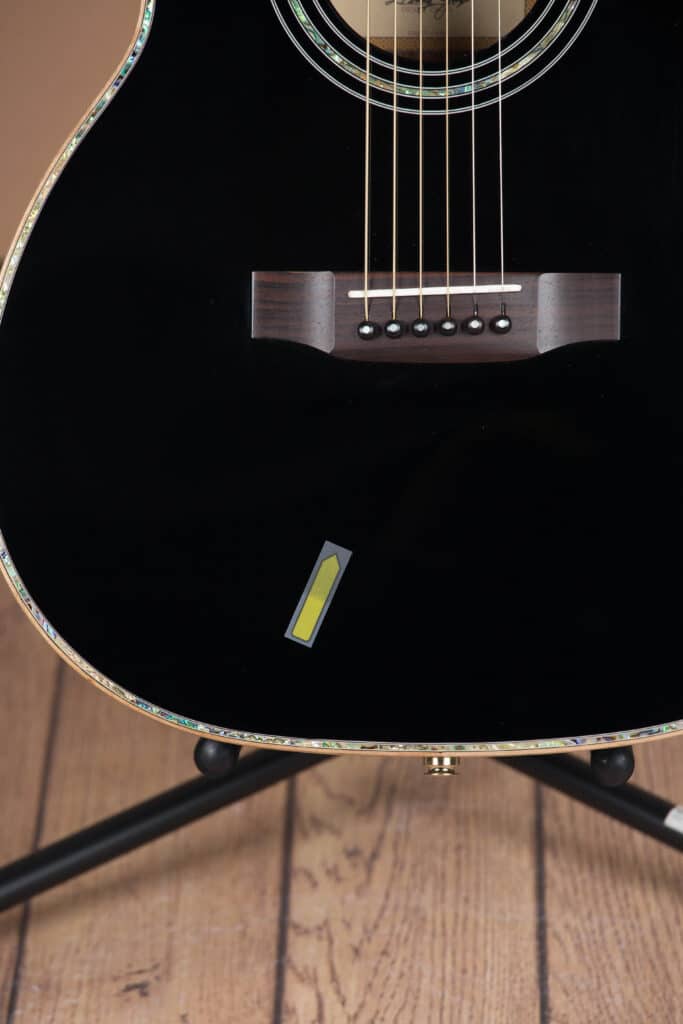 ZAD900CE Solid Spruce/Rosewood Acoustic Electric AURA Smaller “OM” Size Limited Edition Black Lacquer (Discount)