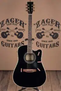 ZAD900CE 12 String Solid Spruce/Rosewood Acoustic Electric AURA Black Lacquer Pro Series (Discount)