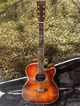 ZAD900CE Solid Spruce/Rosewood Acoustic Electric AURA Smaller "OM" Size Tobacco Sunburst (Discount)