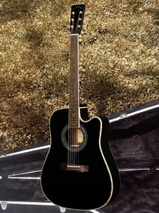 ZAD900CE Solid Spruce/Rosewood Acoustic Electric AURA Limited Edition Black Lacquer Pro Series (Discount)